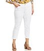 Color:Optic White - Image 1 - Plus Size #double;Ab#double;solution® Ankle Jeans