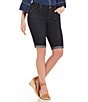 Color:Indigo - Image 1 - Plus Size #double;Ab#double;solution® Rolled Cuff Bermuda Shorts