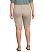 Color:Flax - Image 2 - Plus Size #double;Ab#double;solution Mid Rise Cuffed Bermuda Shorts