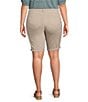 Color:Flax - Image 2 - Plus Size #double;Ab#double;solution Mid Rise Cuffed Bermuda Shorts