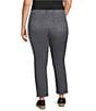 Democracy Plus Size #double;Ab#double;solution® High Rise Faux Front Lip Seam Ankle Pants, Color:Grey - Image 2