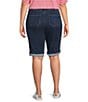 Democracy Plus Size #double;Ab#double;solution® High Rise Rolled Cuff Bermuda Shorts, Color:Indigo - Image 2