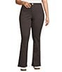Democracy Plus Size #double;Ab#double;solution® Itty Bitty High Rise Boot Leg Jeans, Color:Espresso - Image 1