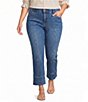 Democracy Plus Size #double;Ab#double;solution® Kick Flare Center Seam Cropped Jeans - Image 1