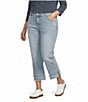 Democracy Plus Size #double;Ab#double;solution® Kick Flare Double Layer Fray Hem Jeans - Image 1
