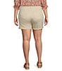 Color:Stone - Image 2 - Plus Size #double;Ab#double;solution® Mid Rise Cuffed Shorts