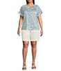 Democracy Plus Size #double;Ab#double;solution® Sky Rise Bermuda Pants, Color:Ecru - Image 3
