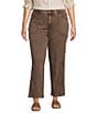 Democracy Plus Size #double;Ab#double;solution® Skyrise Relaxed Straight Leg Cropped Denim Pant - Image 1