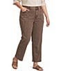 Democracy Plus Size #double;Ab#double;solution® Skyrise Relaxed Straight Leg Cropped Denim Pants - Image 1