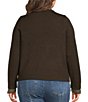 Democracy Plus Size Contrast Self Tie Neck Long Sleeve Sweater - Image 2