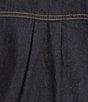 Democracy Plus Size Denim Point Collar 3/4 Cuffed Sleeve Oversized Pocket Bomber Jacket - Image 4