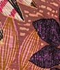 Color:Sachet Pink Multi - Image 4 - Plus Size Floral Print Knit Braided Split V-Neck Short Flutter Sleeve Top