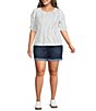 Democracy Plus Size High Rise Cuffed Denim Shorts - Image 3