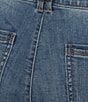 Democracy Plus Size High Rise Rolled Cuff Hem Stretch Denim Shorts, Color:Mid Blue Vintage - Image 4