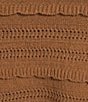 Democracy Plus Size Mixed Stitch Round Neck 3/4 Bell Sleeve Sweater - Image 4