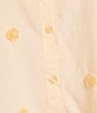 Democracy Plus Size Textured Dot Ruffle Point Collar Short Sleeve Woven Top - Image 4