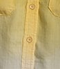 Democracy Woven Ombre Collared Cap Flutter Sleeve Button-Front Shirt - Image 4