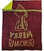 Department 56 Snowpinions Merry Grinchmas! Soft Plush Holiday Blanket, Color:Green Multi - Image 2