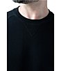 Color:Deep Black - Image 4 - Long Sleeve French Terry Crewneck Sweatshirt