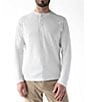 Color:Ash Heather - Image 1 - Long Sleeve Henley Knit Top