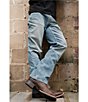 Color:Beech Wash - Image 6 - Performance Stretch Relaxed Bootcut Denim Jeans