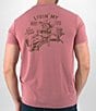 Color:Heather Mauve - Image 2 - Relaxed Livin My Best Life Short Sleeve Graphic T-Shirt