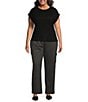 Dex Clothing Plus Mid Rise Soft Cargo Pants, Color:Charcoal Heather - Image 3