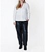 Dex Clothing Plus Size Long Sleeve Twisted-Front Textured Knit Top, Color:Snow White - Image 4
