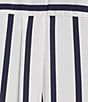 Dex Plus Flowy Satin Blouse, Color:White/Navy Stripe - Image 4