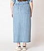 Dex Plus Maxi Skirt, Color:Medium Blue - Image 2