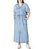 Dex Plus Maxi Skirt, Color:Medium Blue - Image 3