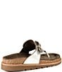 Color:Light Gold - Image 2 - Beat Drop Metallic Leather Chunky Thong Sandals