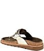 Color:Light Gold - Image 3 - Beat Drop Metallic Leather Chunky Thong Sandals