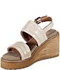 Color:Beige - Image 4 - Car Pool Leather Platform Wedge Sandals