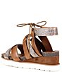 Color:Luggage/Gold - Image 3 - Gitty Yup Leather Lace-Up Ghillie Sandals