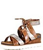 Color:Luggage/Gold - Image 4 - Gitty Yup Leather Lace-Up Ghillie Sandals