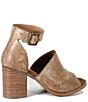 Color:Tan Vintage - Image 2 - Leah Mai Leather Block Heel Ankle Strap Sandals