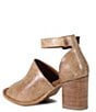 Color:Tan Vintage - Image 3 - Leah Mai Leather Block Heel Ankle Strap Sandals
