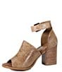 Color:Tan Vintage - Image 4 - Leah Mai Leather Block Heel Ankle Strap Sandals