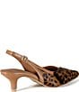 Diba True Settle Down Leopard Print Calf Hair Slingback Kitten Heel Pumps - Image 2