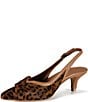 Diba True Settle Down Leopard Print Calf Hair Slingback Kitten Heel Pumps - Image 4