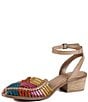 Color:Bright Multi - Image 4 - Shootin Star Leather Ankle Strap Huarache Sandals