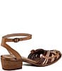 Color:Brown/Tan/Beige - Image 2 - Shootin Star Leather Ankle Strap Huarache Sandals