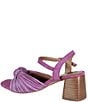 Color:Purple Multi - Image 3 - Tide Pool Suede Knotted Block Heel Sandals
