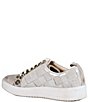 Color:Light Gold Multi - Image 3 - Yuli Ana Woven Leather Leopard Print Accent Sneakers