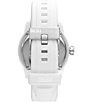 Color:White - Image 3 - Double Up Three-Hand White Silicone Watch