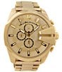 Color:Gold - Image 1 - Men's Mega Chief Gold IP Stainless Steel Chronograph Watch