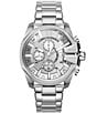 Color:Silver - Image 1 - Men's Baby Chief Chronograph Stainless Steel Bracelet Watch