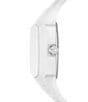 Color:White - Image 2 - Men's Cliffhanger 2.0 Three-Hand Quartz Analog White Silicone Strap Watch