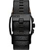 Color:Black - Image 3 - Men's Cliffhanger Chronograph Black Leather Strap Watch